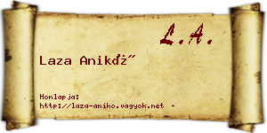Laza Anikó névjegykártya